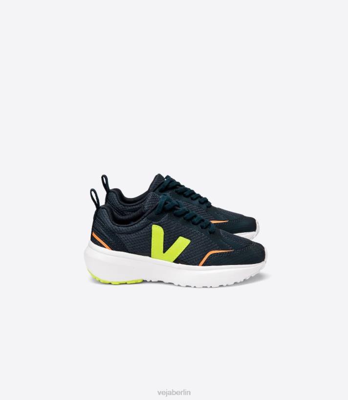 Veja 46FB389 Kanarische Schnürsenkel Alveomesh Nautico Jaune Fluo